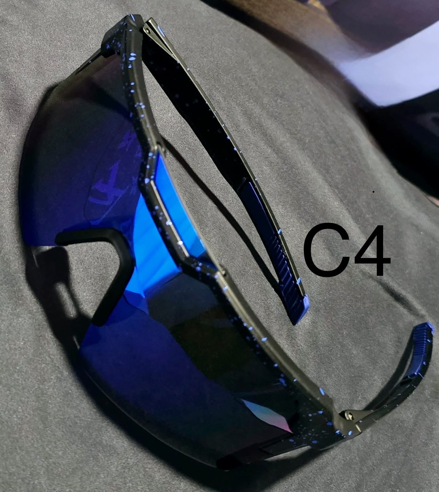 Large Shield Rimless Sunglasses