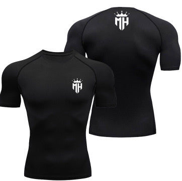 Men's Base Layer Tee Compression T-Shirt Gym Athletic Short SLEEVE